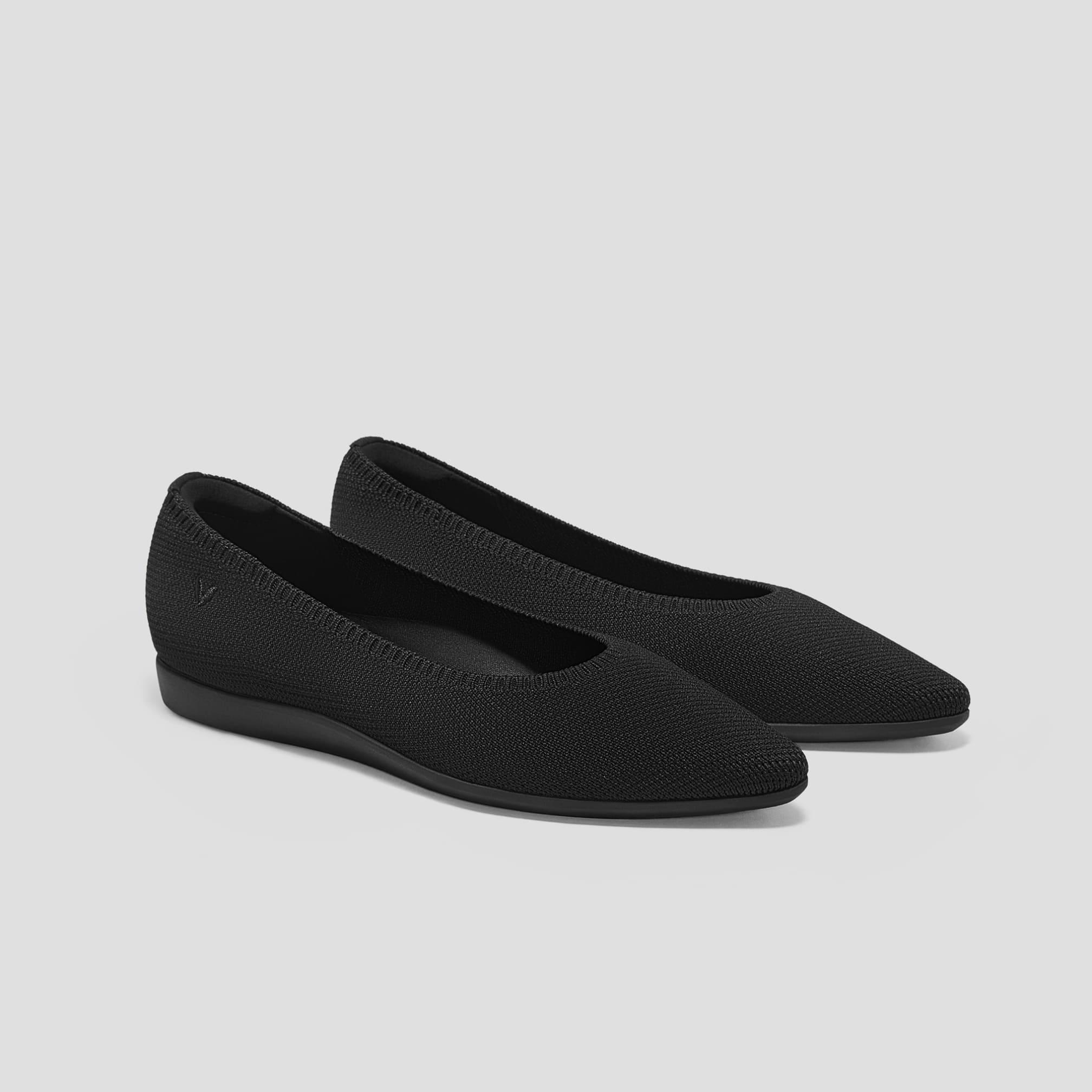 [Aria Walker Super Water Repellent] Pointed Toe Ultra-Lightweight Thick Sole Flat Shoes
