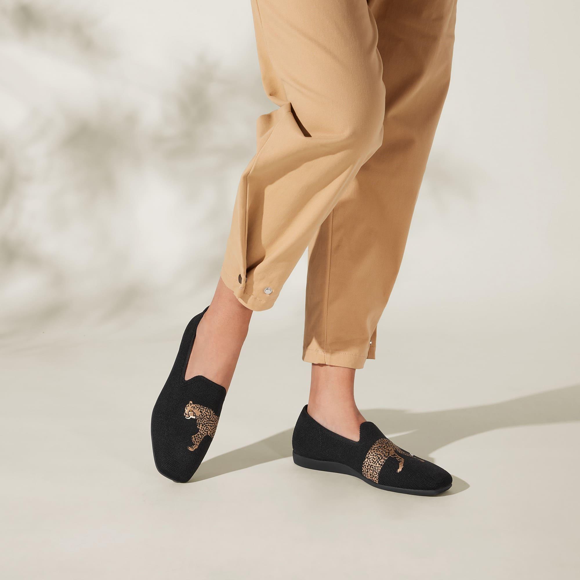 [Samantha Walker] Square toe, super water-repellent, lightweight, thick sole, loafer