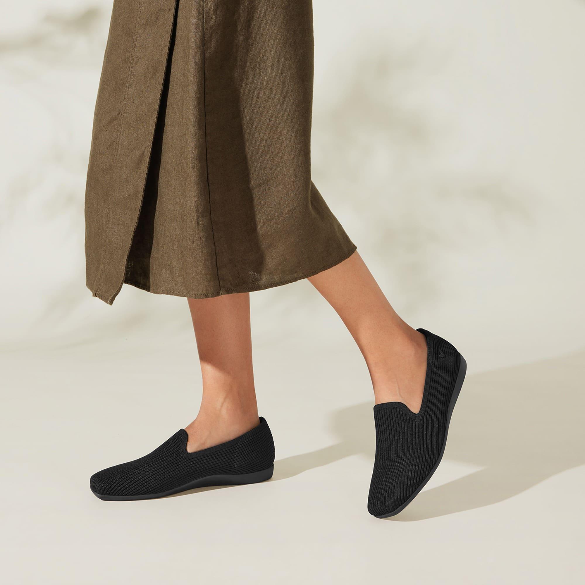[Samantha Walker] Square toe, super water-repellent, lightweight, thick sole, loafer