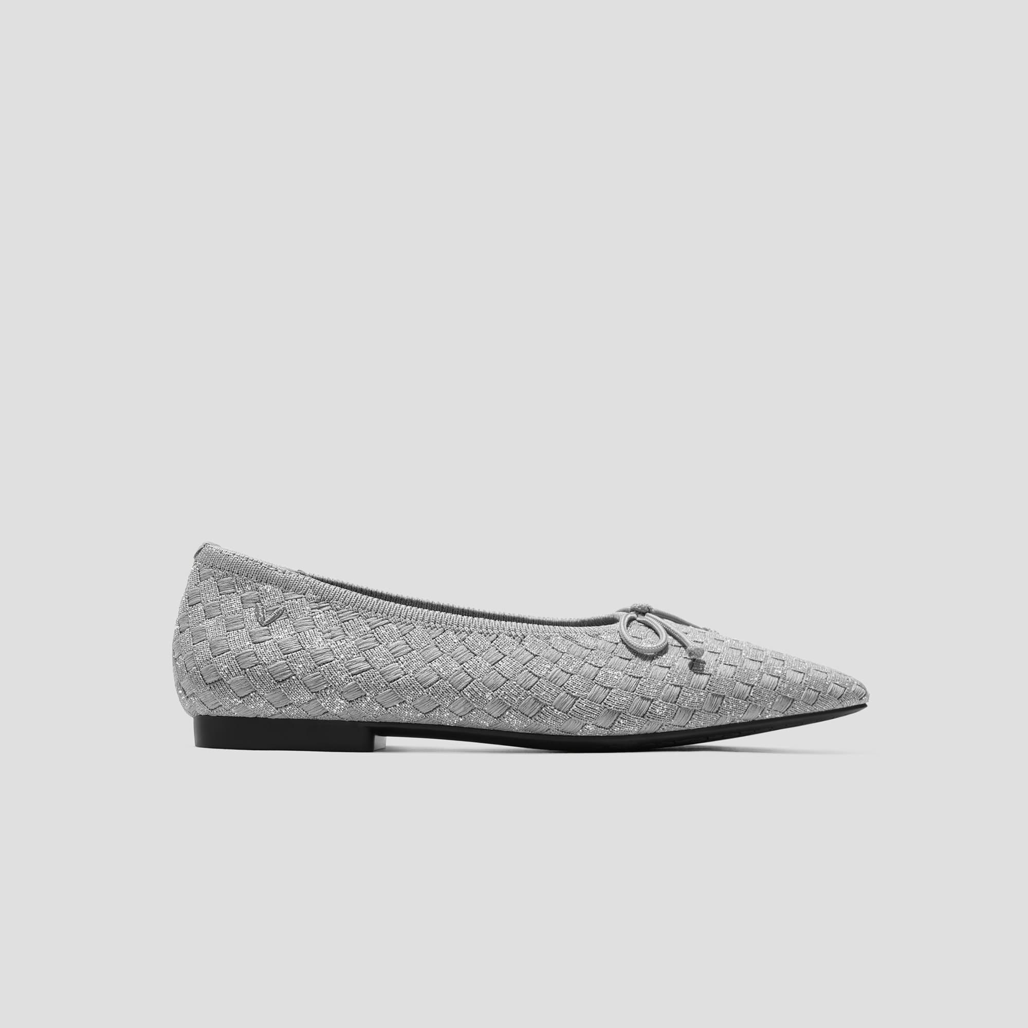 [Margaret] Square toe Bow Ballerina Flat