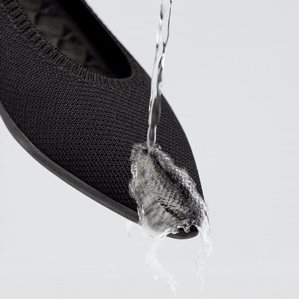 [Aria Walker Super Water Repellent] Pointed Toe Ultra-Lightweight Thick Sole Flat Shoes