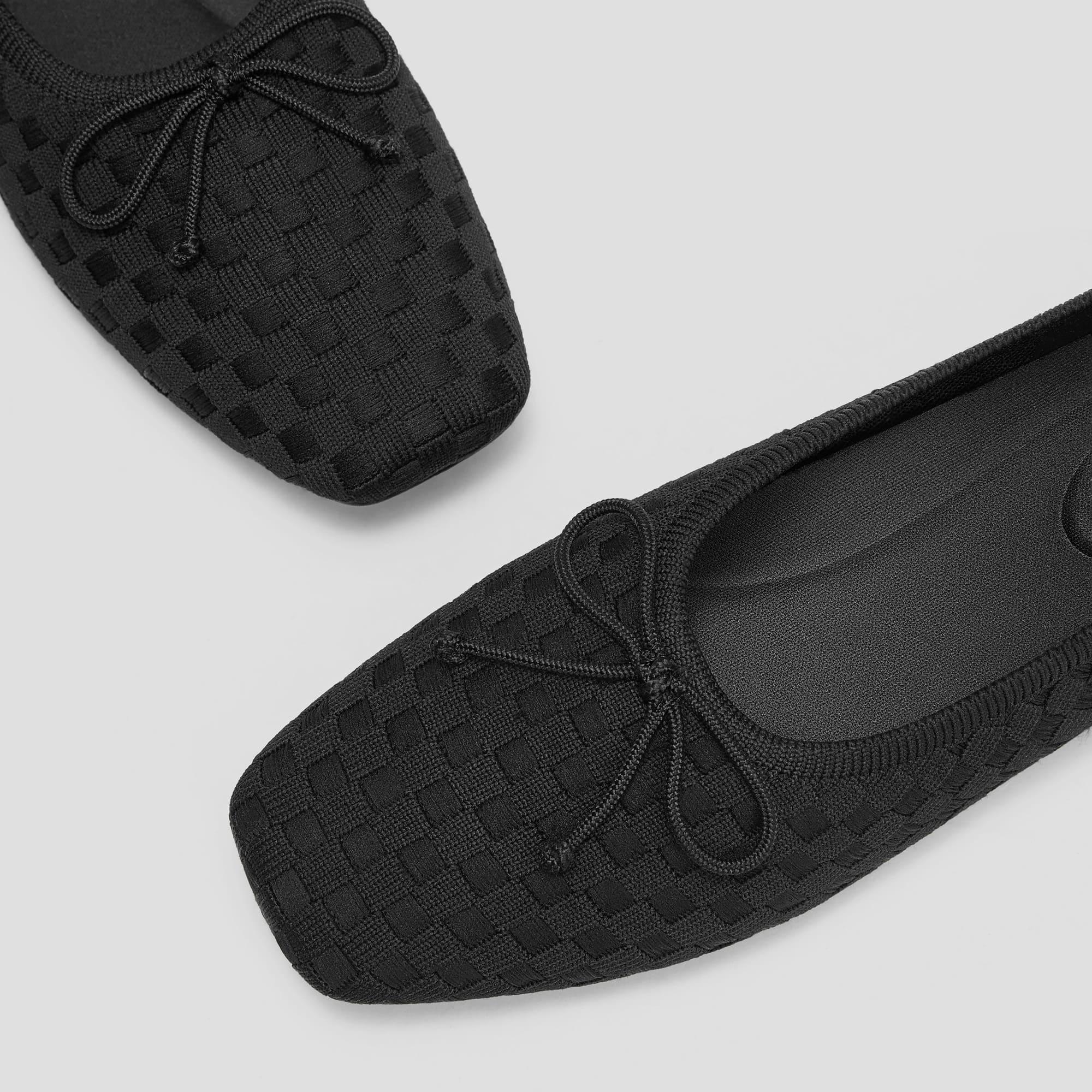 [Margaret] Square toe Bow Ballerina Flat