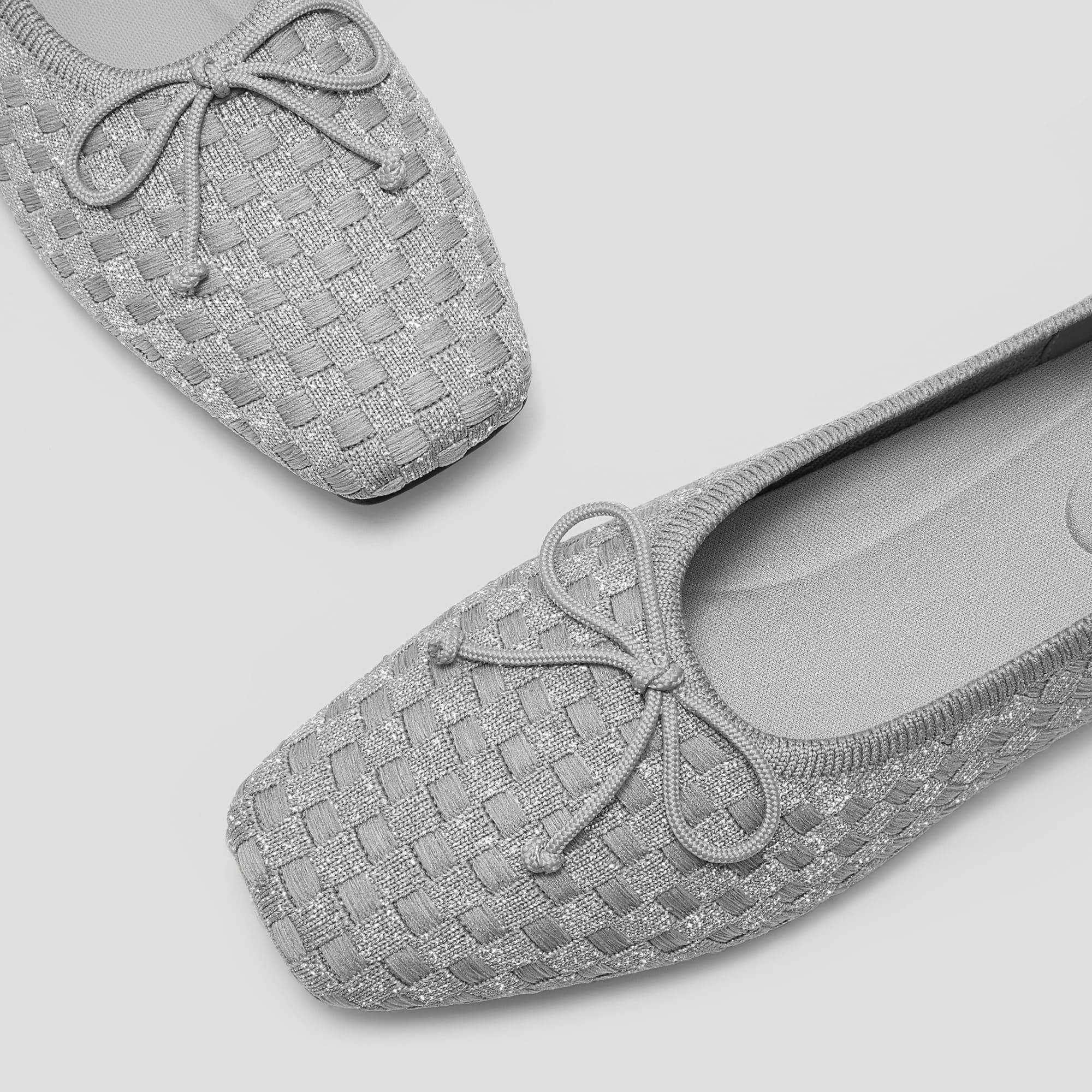[Margaret] Square toe Bow Ballerina Flat