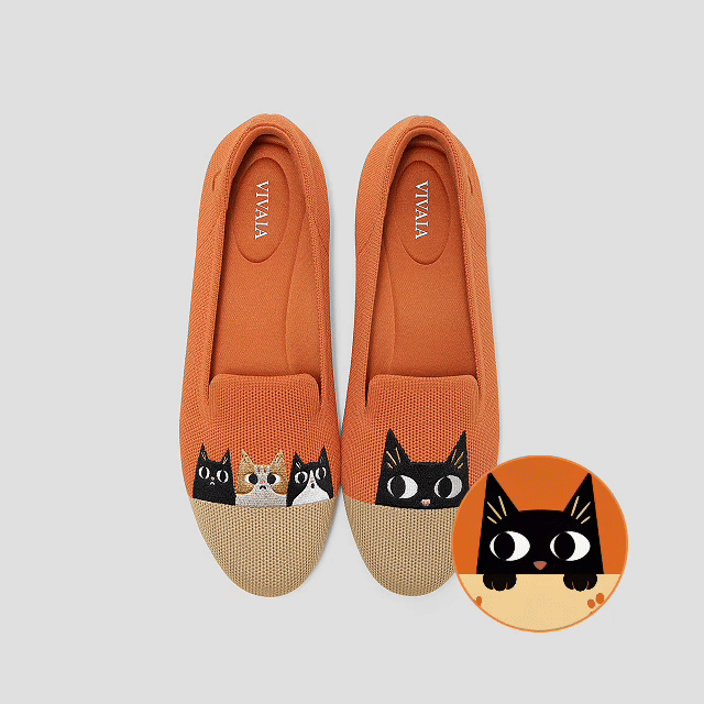 [Audrey] ラウンドトゥ アニマル刺繍 ローファー