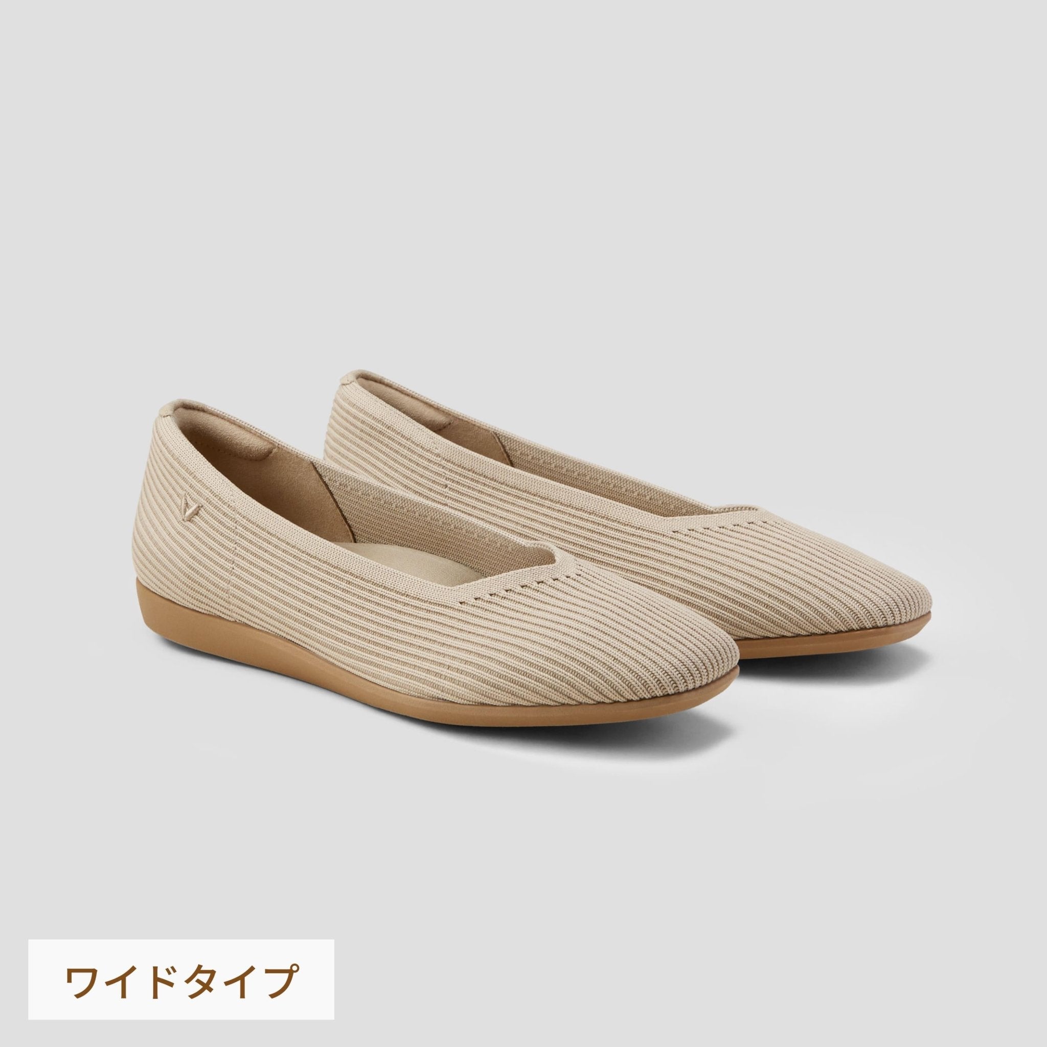 [Margot Walker] Square toe Extra Wide (D-5E) Ultra-lightweight Thick Sole Flat Shoes