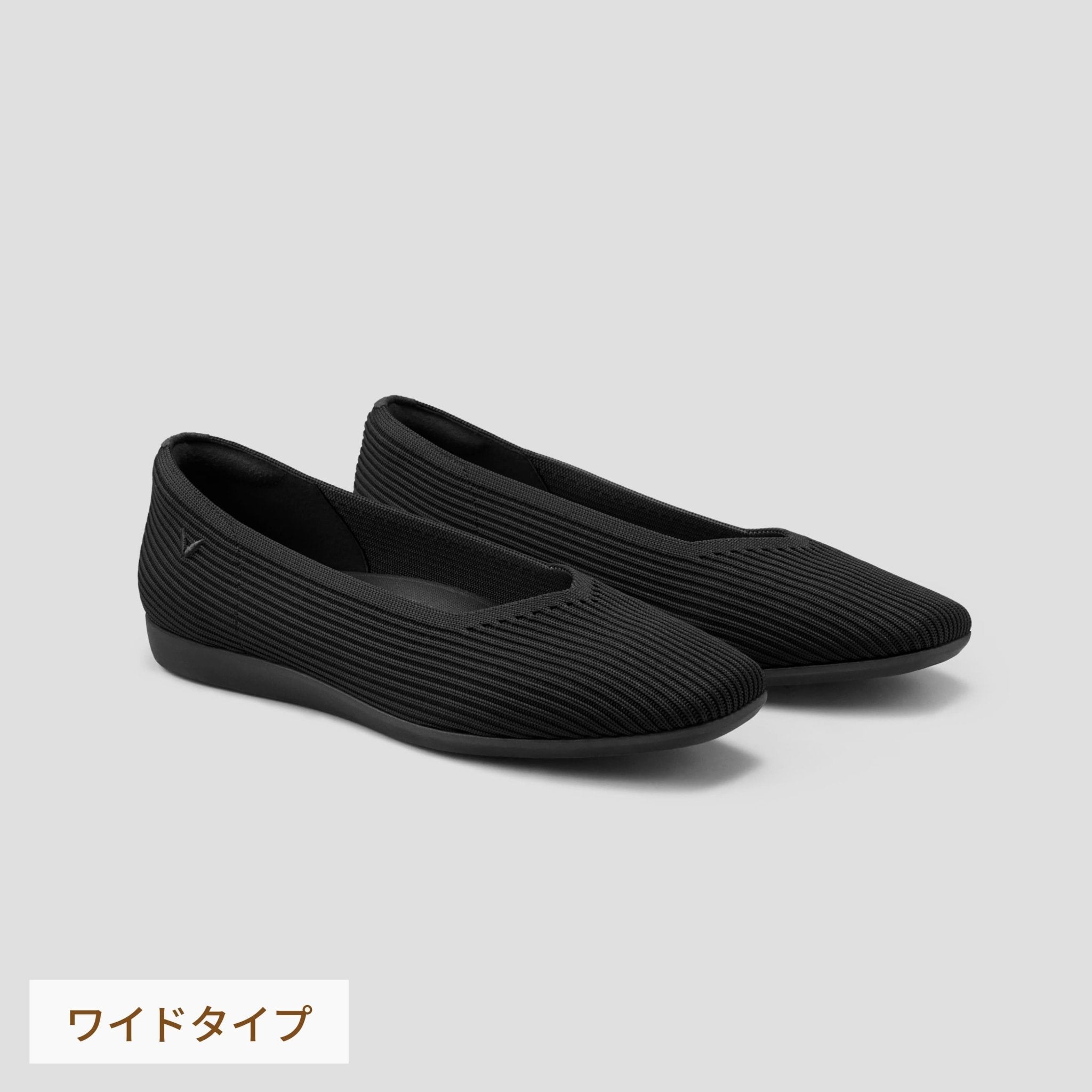 [Margot Walker] Square toe Extra Wide (D-5E) Ultra-lightweight Thick Sole Flat Shoes