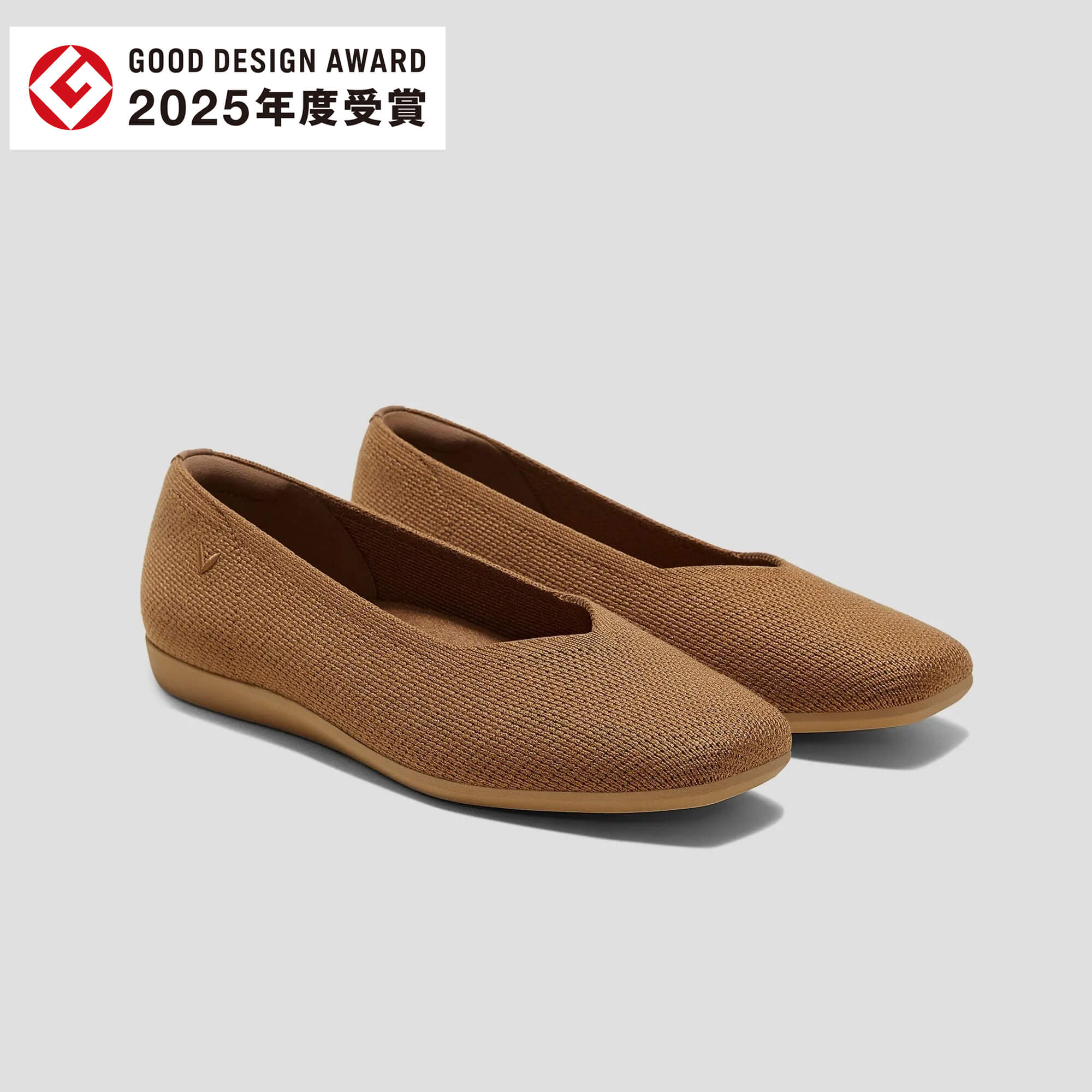 [Margot Walker Super Water Repellent] Square Toe Ultra Lightweight Thick Sole Flat Shoes