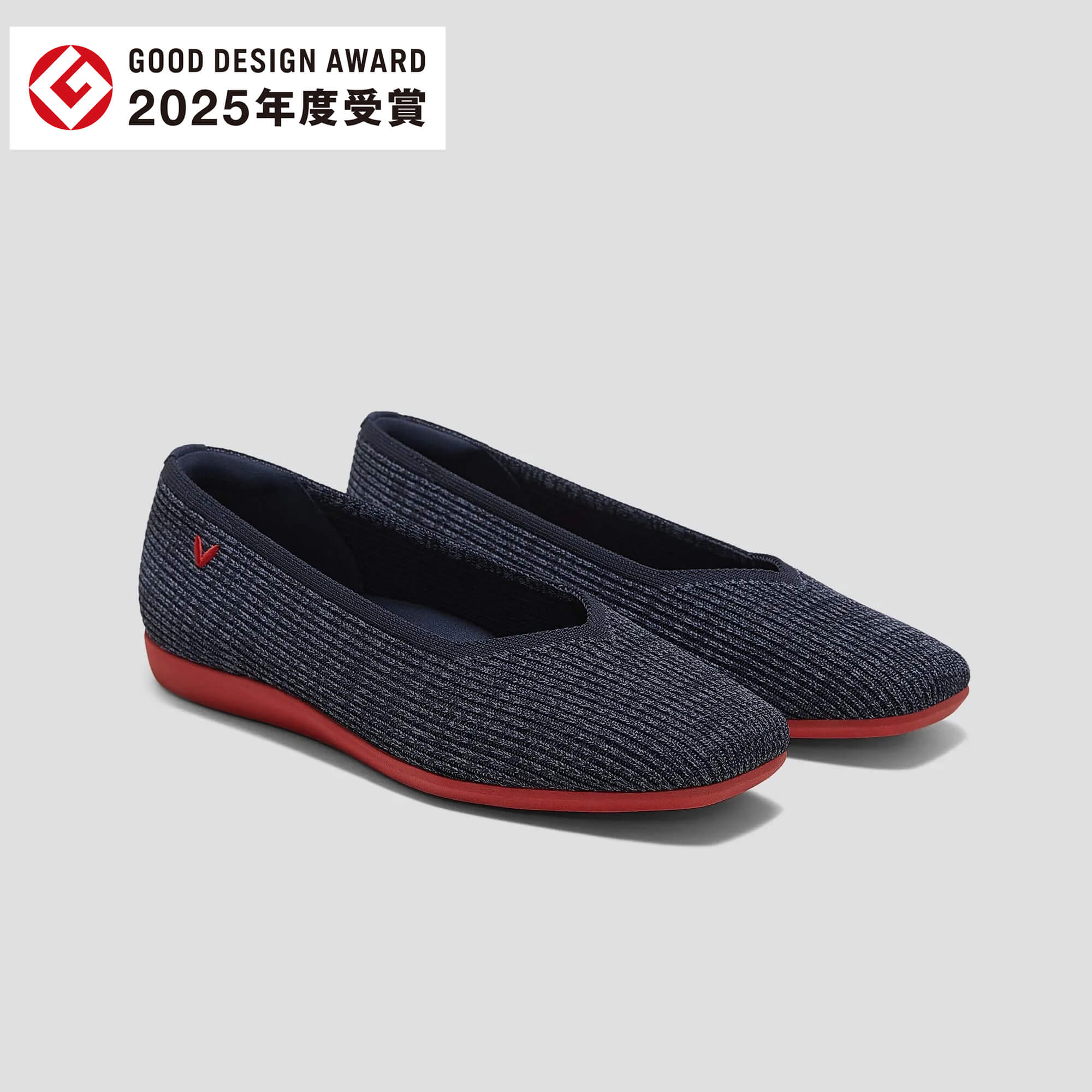 [Margot Walker Super Water Repellent] Square Toe Ultra Lightweight Thick Sole Flat Shoes