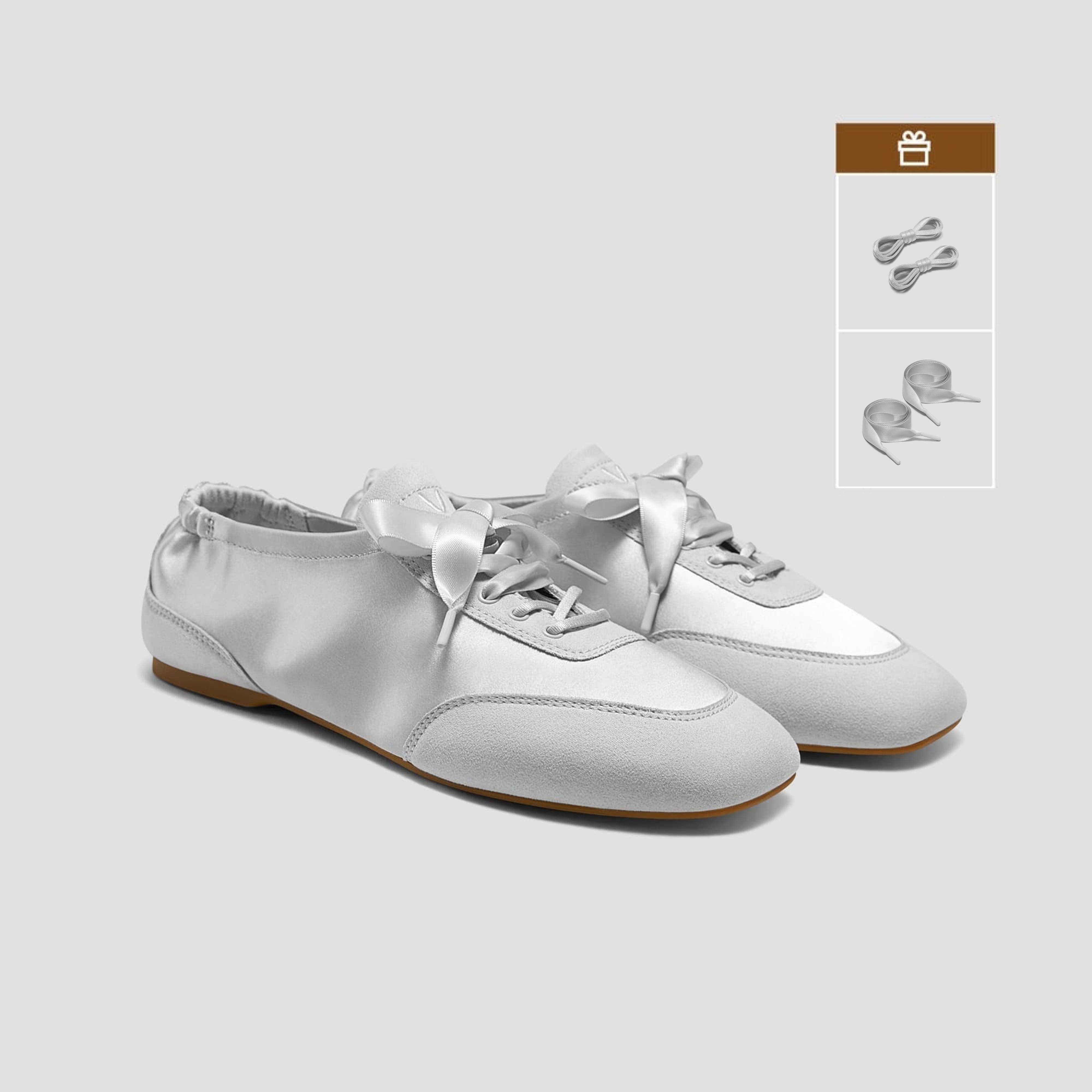 [Cristina] Lace-up Satin Sneaker Lina