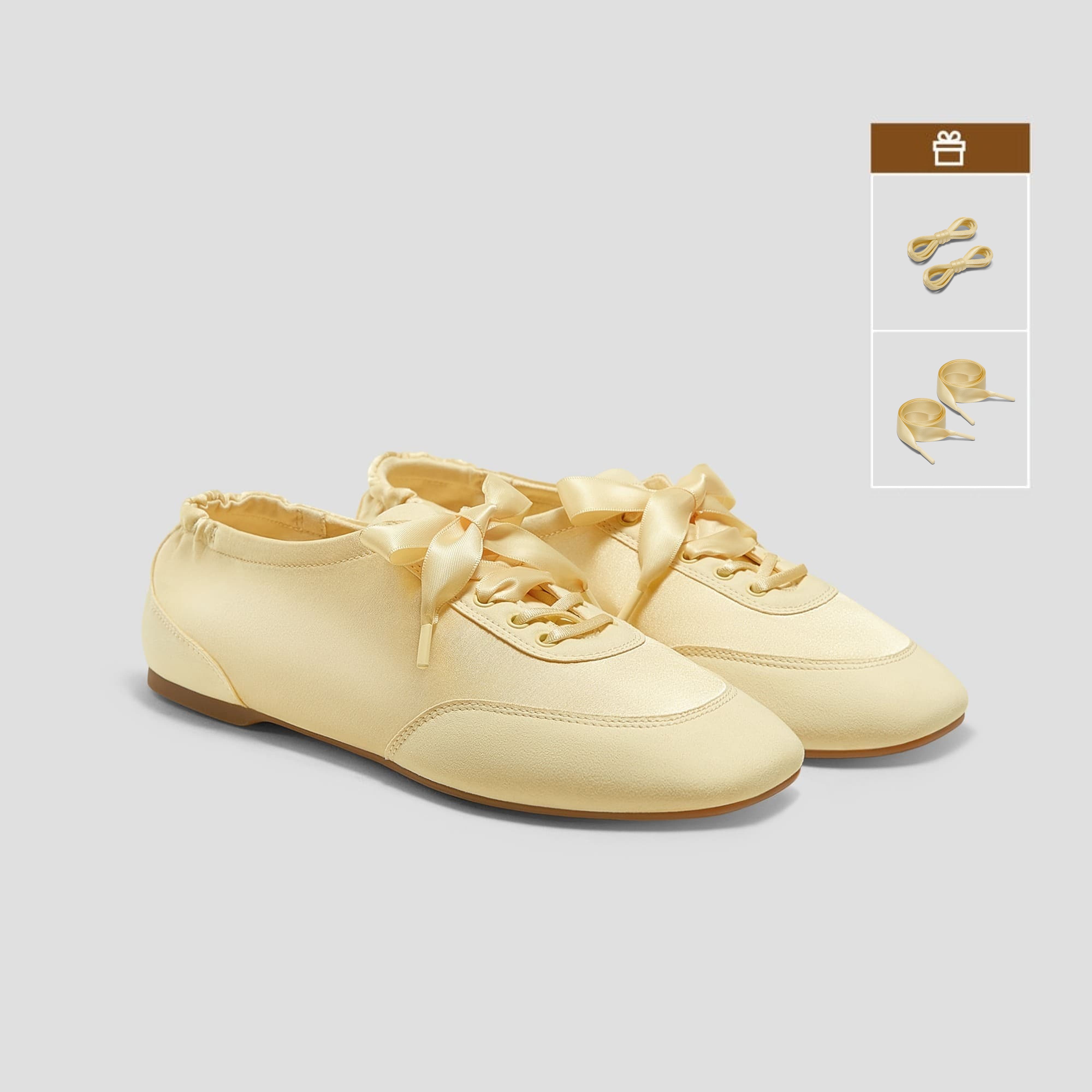 [Cristina] Lace-up Satin Sneaker Lina