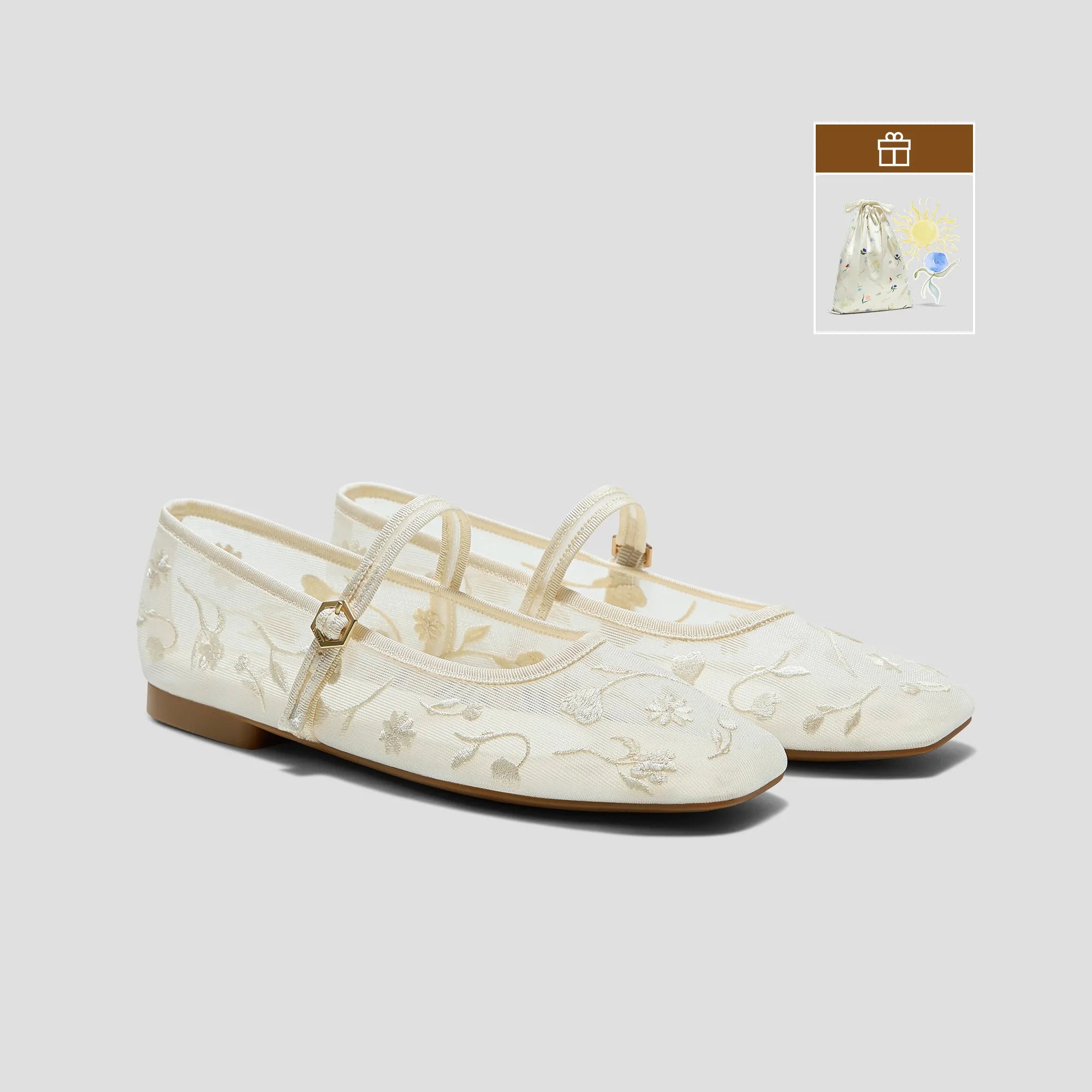 [Margot™ Mary Jane] スクエアトゥ メリージェーン フラットシューズ