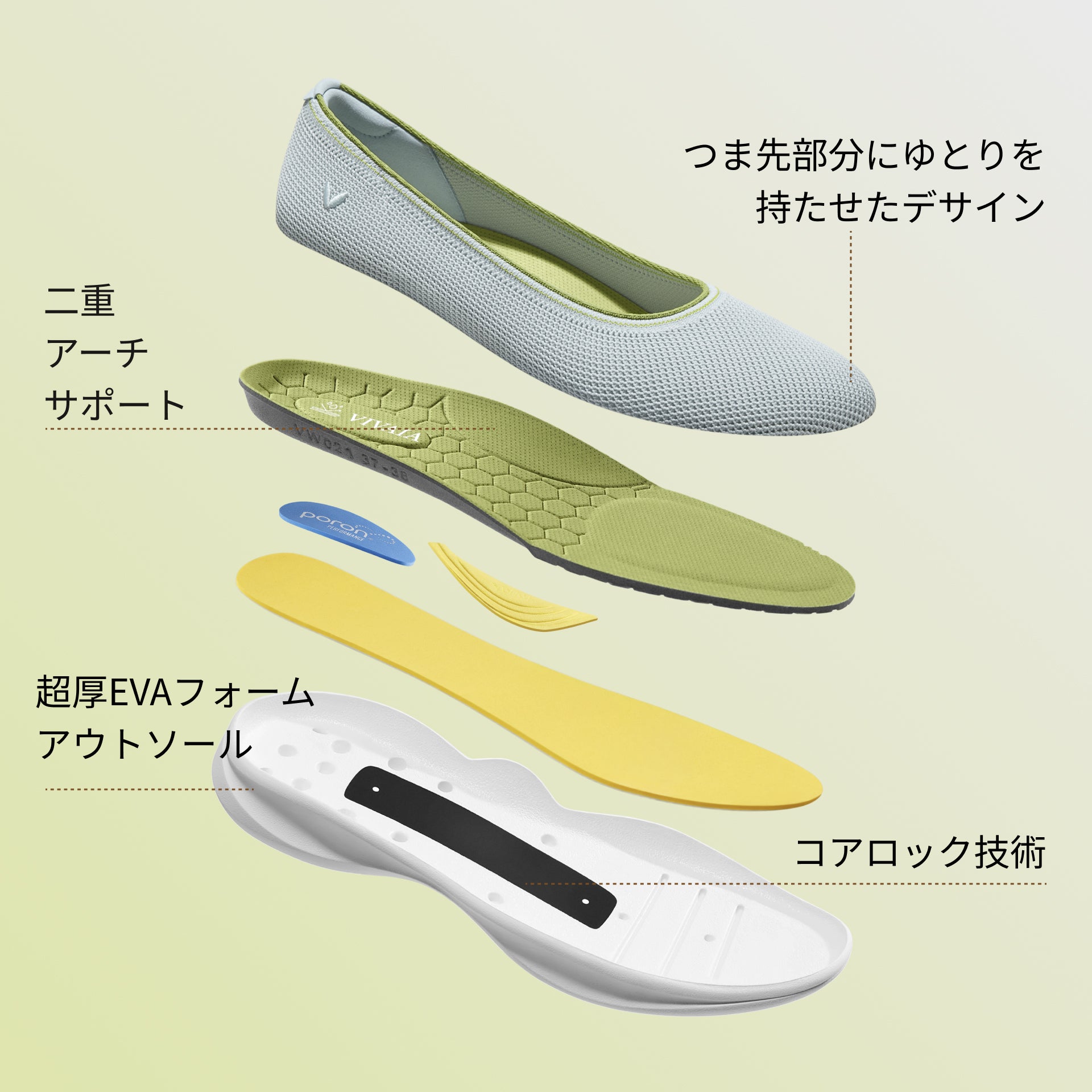 [Walker Pro Izabel] Water-repellent round toe sneakers, flat
