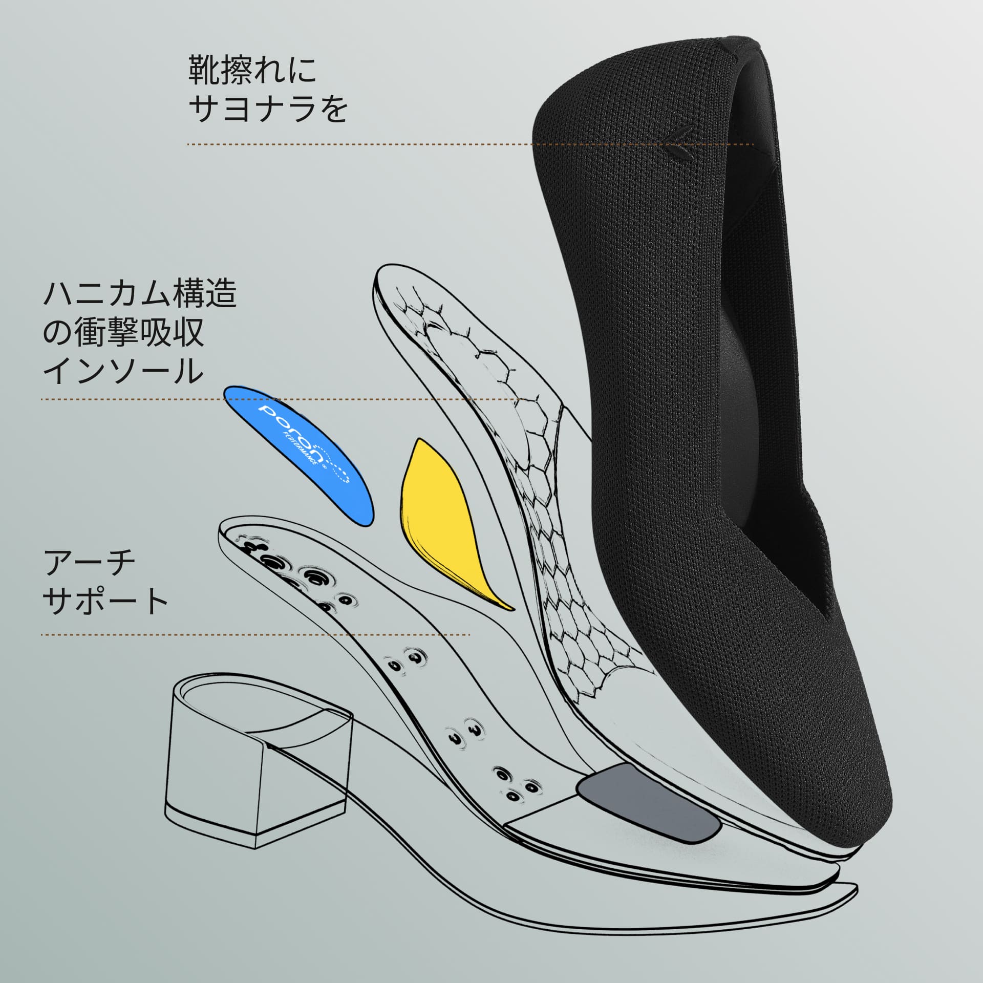 [Megan] Square toe Stress-Free Block Heel