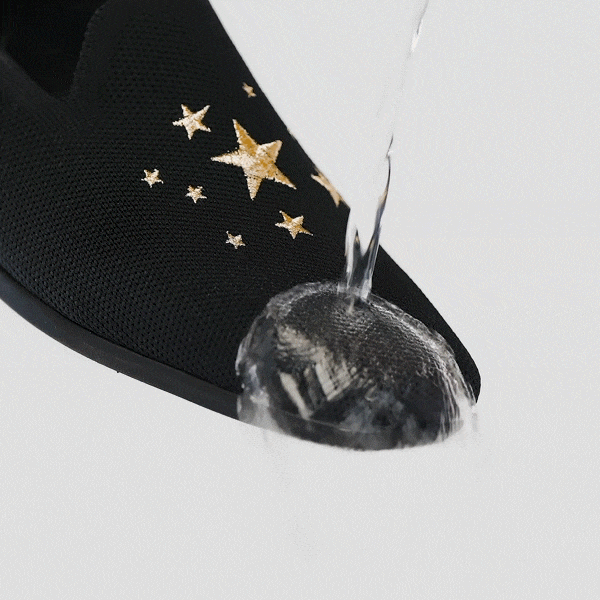 [Samantha Walker] Square toe, super water-repellent, lightweight, thick sole, loafer