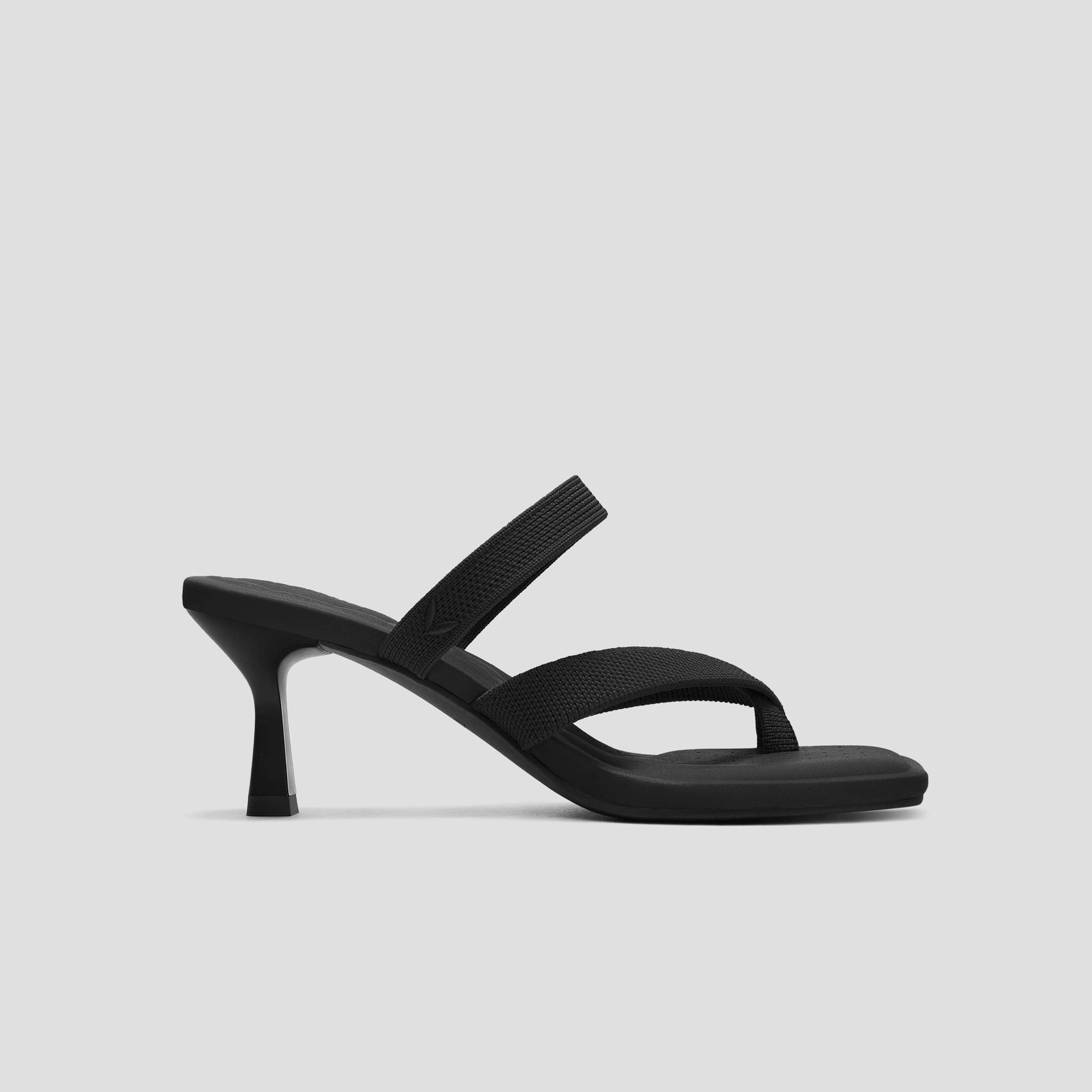 [Alina] Square toe kitten heel strappy sandals