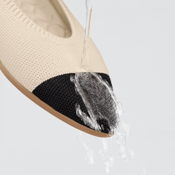 [Aria Walker Super Water Repellent] Pointed Toe Ultra-Lightweight Thick Sole Flat Shoes