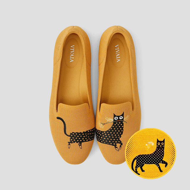[Audrey] Round toe Animal Embroidered Loafers