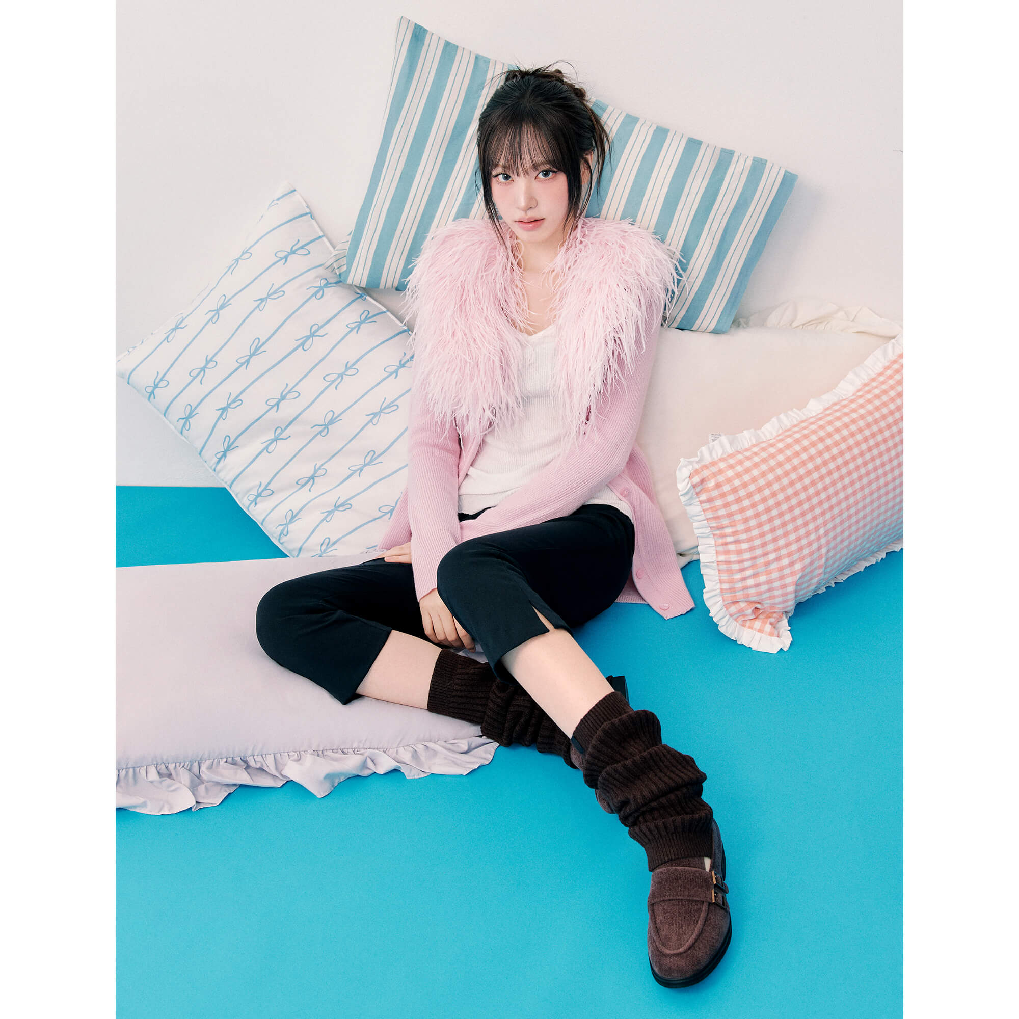 [Luciana] ラウンドトゥ ダブルモンクストラップ ローファー