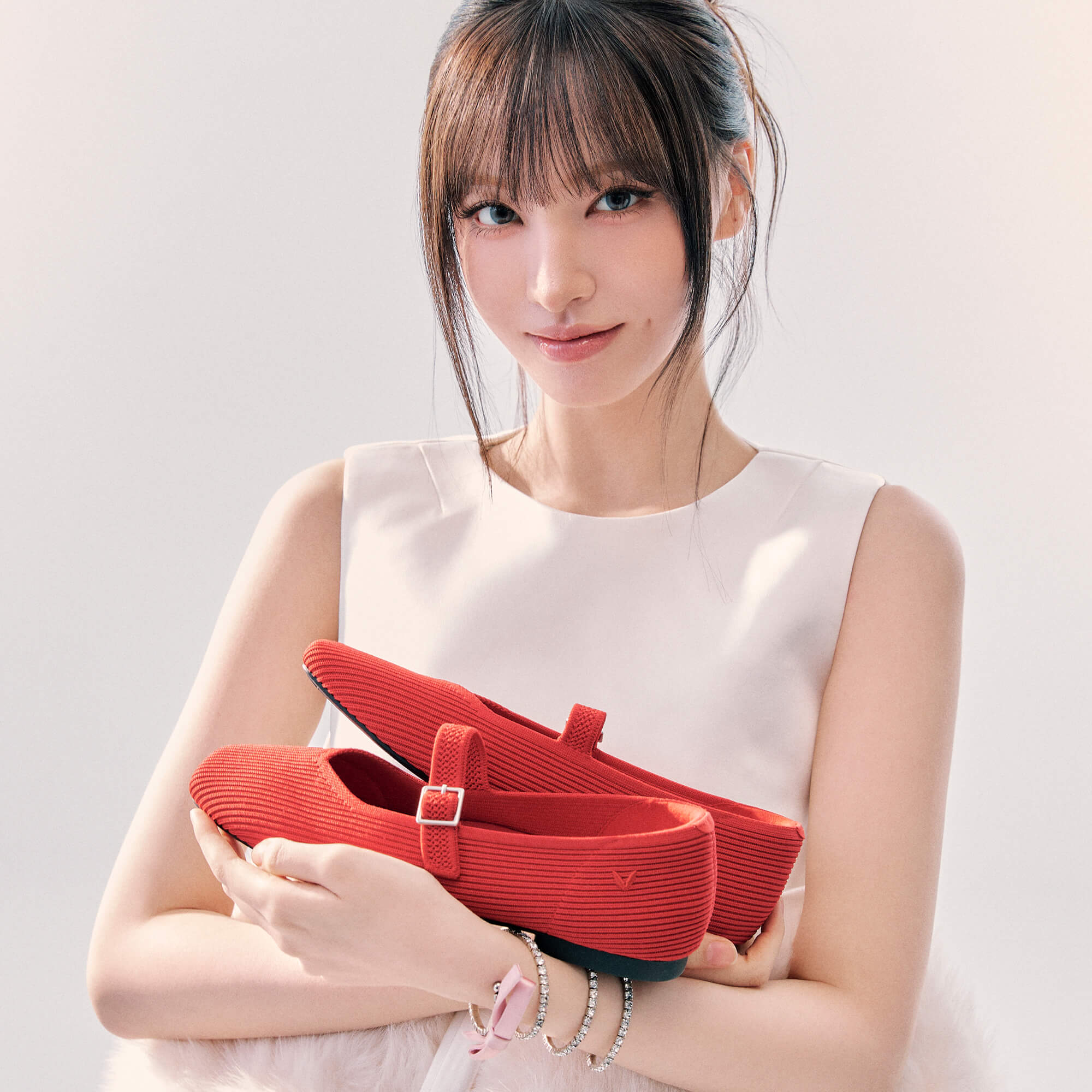 [Margot Mary-Jane] スクエアトゥ メリージェーン フラットシューズ