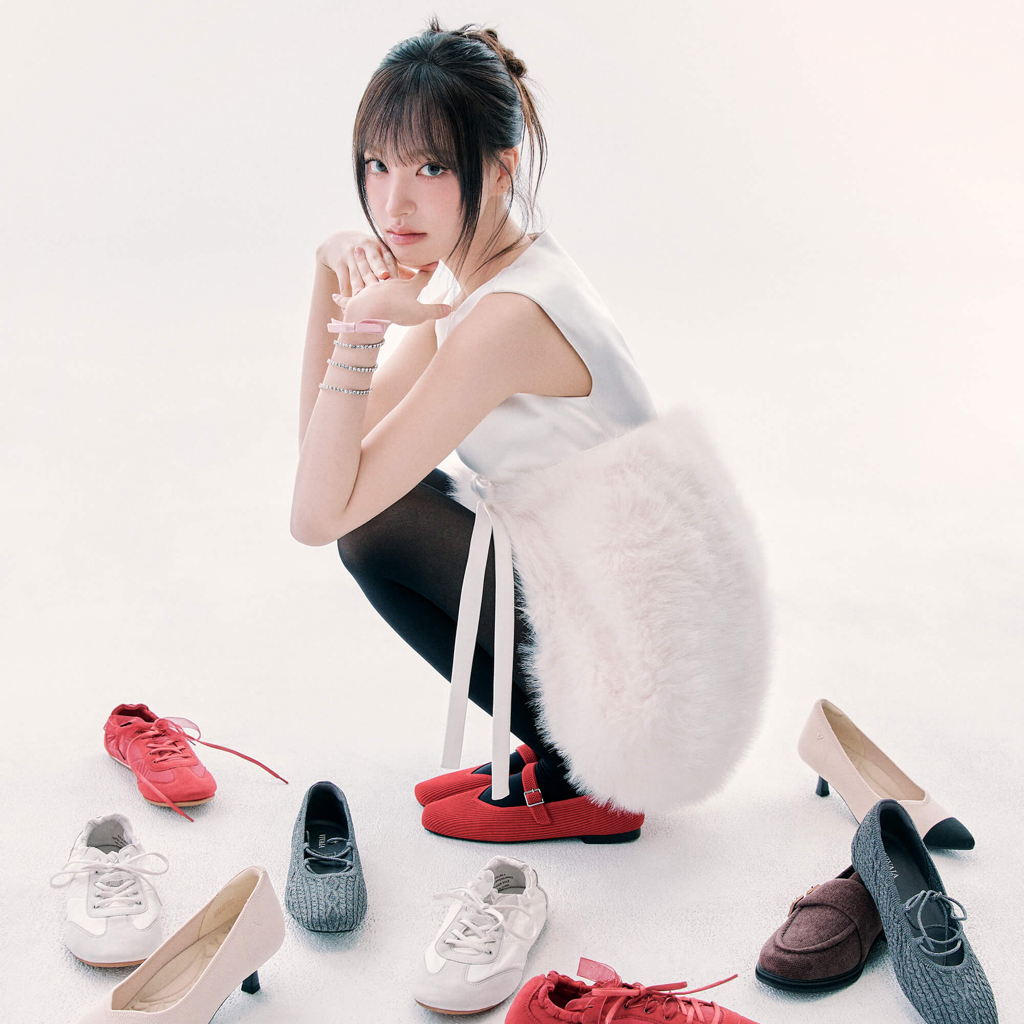 [Margot Mary-Jane] スクエアトゥ メリージェーン フラットシューズ